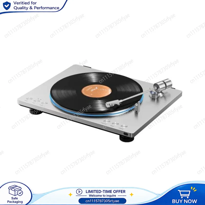 TT13 Bluetooth Turntable Vinyl Record Player HiFi Stereo System Fully Automatic Belt Drive Music Player for Home Audio