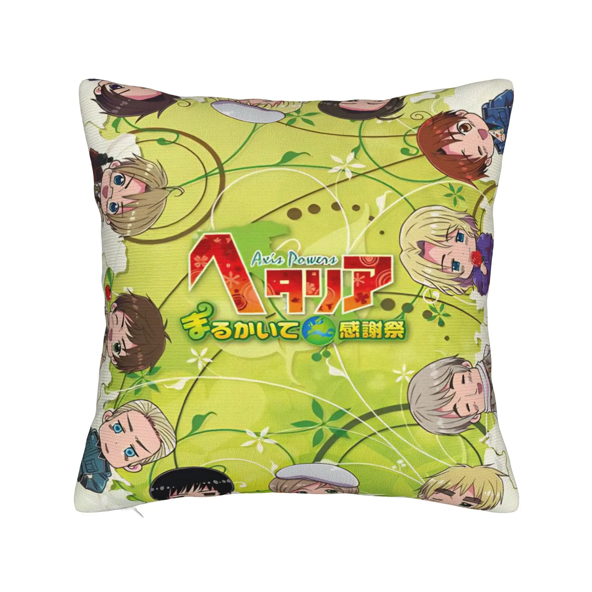 Hetalias Axis Powers Pillow Covers Accessories Printed Cushion Cover Decor  Throw Pillow Case Cover Home Multi-Size