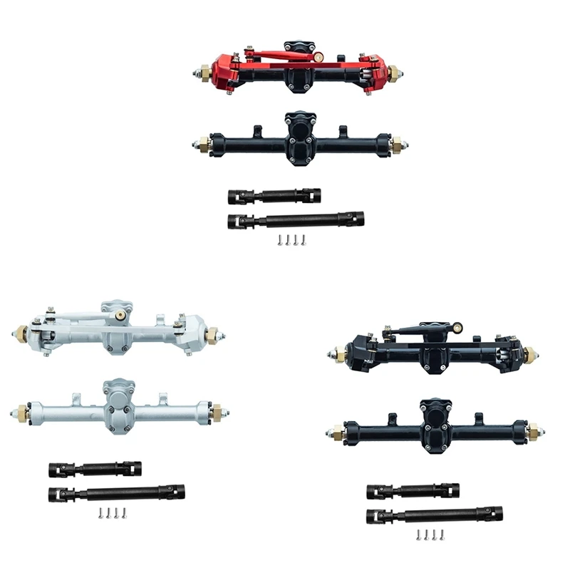 

For Axial SCX24 1/24 RC Crawler Car Metal Front & Rear Axle Complete Axles With Drive Shaft Upgrade Parts Accessories