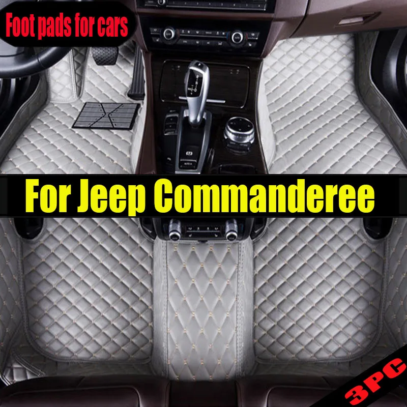 

Car Floor Mats For Jeep Commander XK 2006~2010 7 Seat Rug Carpet Anti Dirty Pads Leather Mat Interior Parts Car Accessories 2007