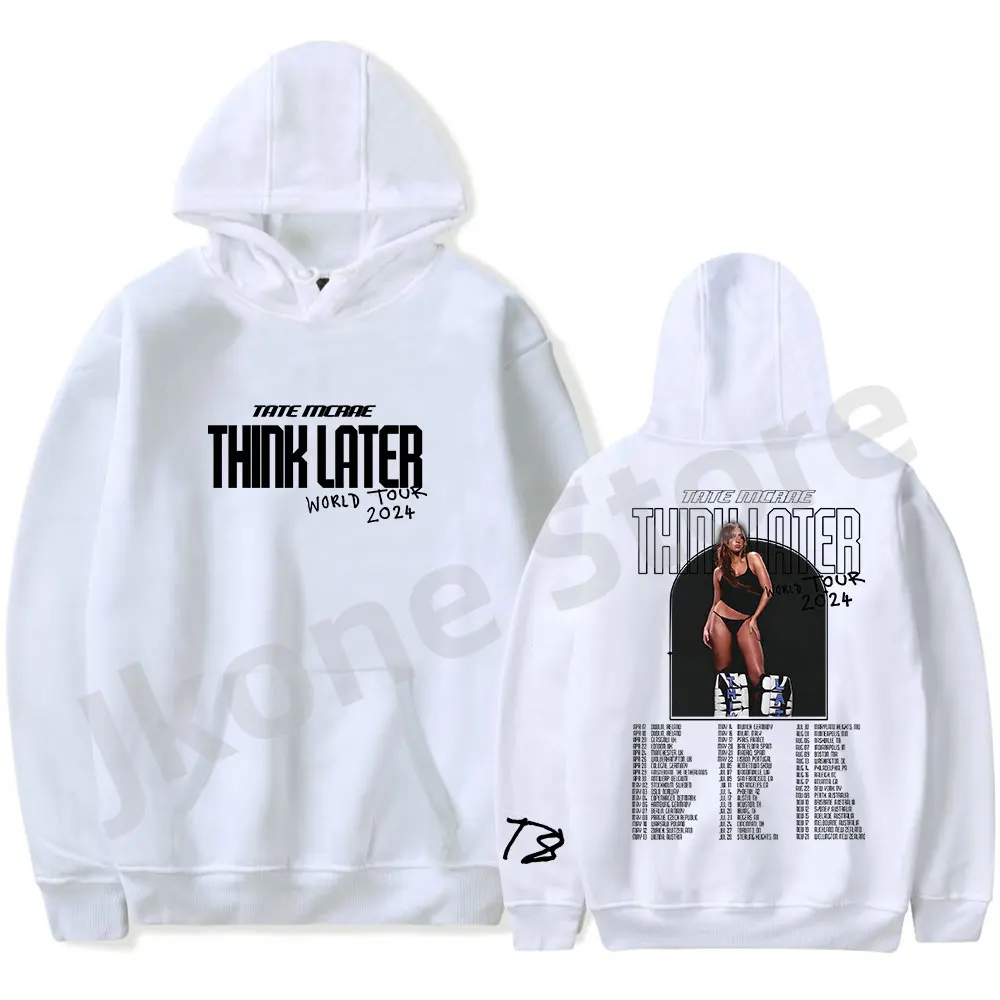 Tate McRae Tour Hoodies Think Later Album Merch Women/Men Fashion Casual Sweatshirts Streetwear Long Sleeve T-shirts Top