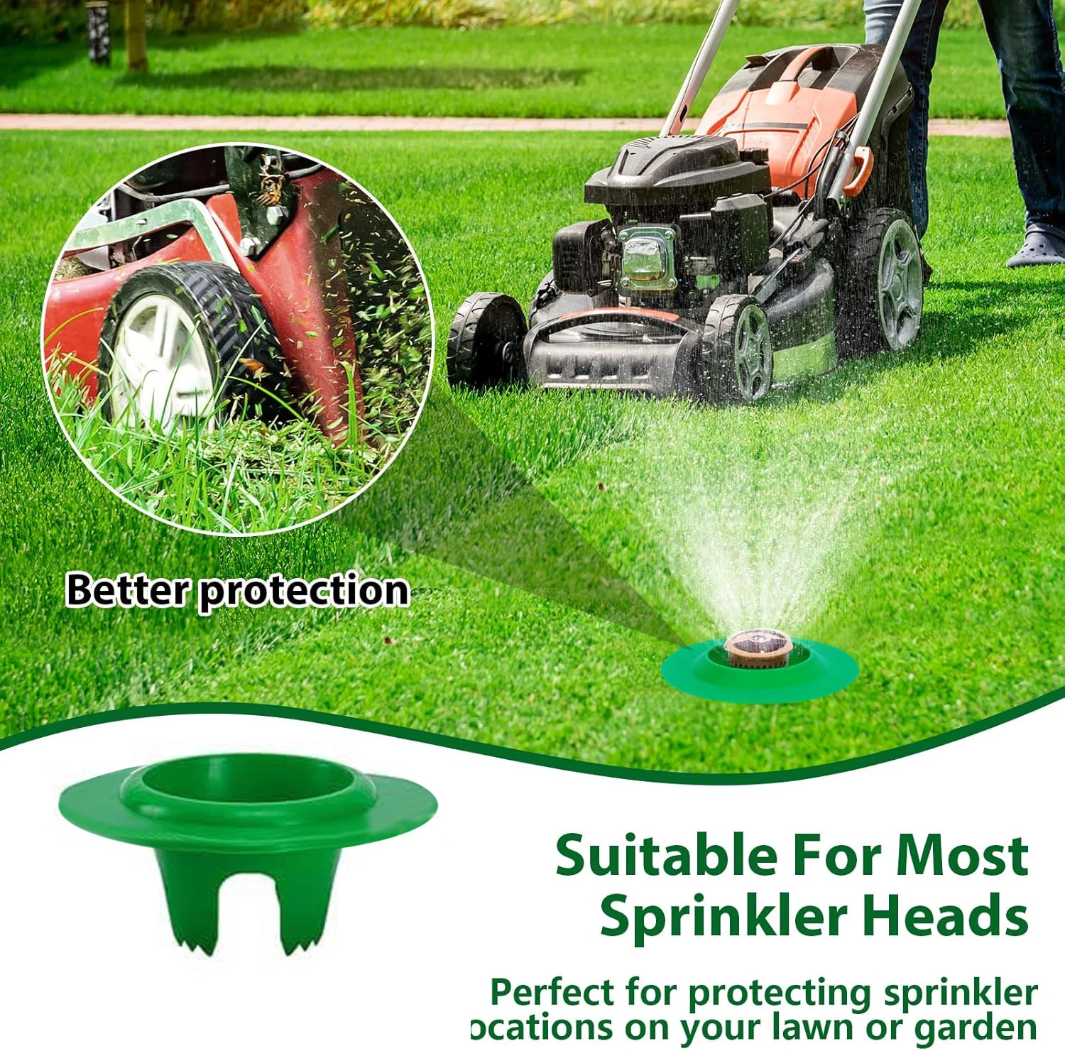 Lawn Sprinkler Head Protector Round Dust Proof Impact Resistant Sprayer Guard for Lawn Irrigation Systems Garden Sprinklers