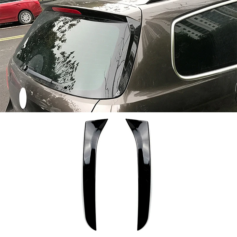 Janela traseira do carro spoiler lateral asa divisor abs preto brilhante para vw passat b7 wagon/alltrack 2011 2012 2013 2014 2015