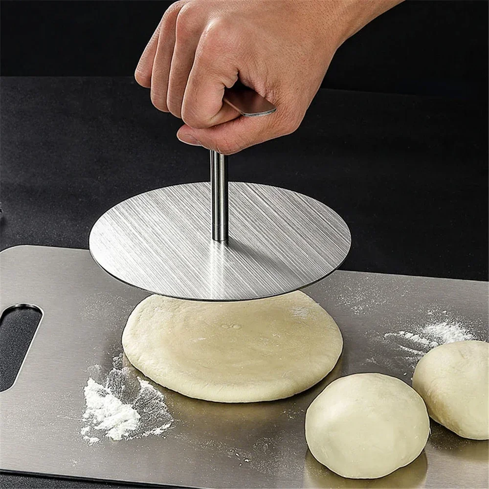 Kitchen Tool Stainless Steel Round Tortilla Press with Handle for Household Hand Pressure Pie Crust Cookie Pastry  Kitchen Tools