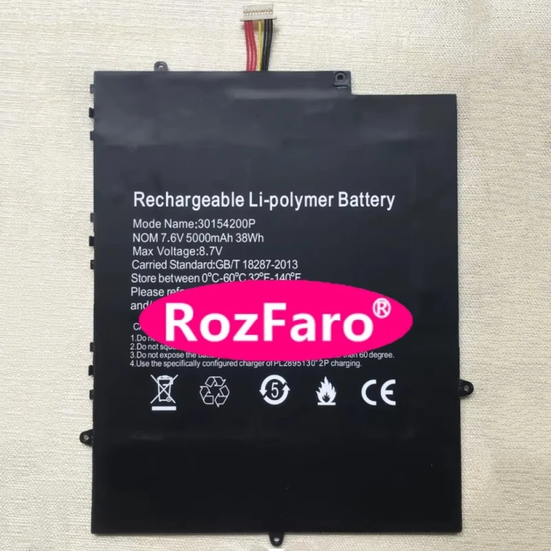 RozFaro For Exilapsire LeadBook T15 Plus 30154200P 10-pin 7-wire Laptop Battery For Mediacom FlexBook Edge 2 M-FBE213E Notebook