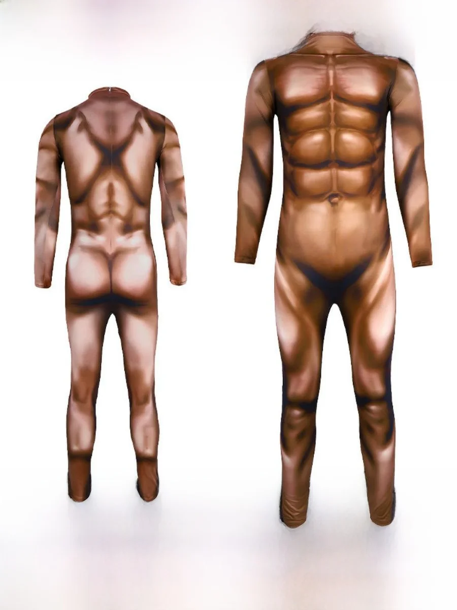 

Хэллоуин Мышечный Костюм 5 Косплей Сценическое Представление Комбинезон Подтягивающий Пар Маскарад Танцевальный Костюм Полиэстер Материал