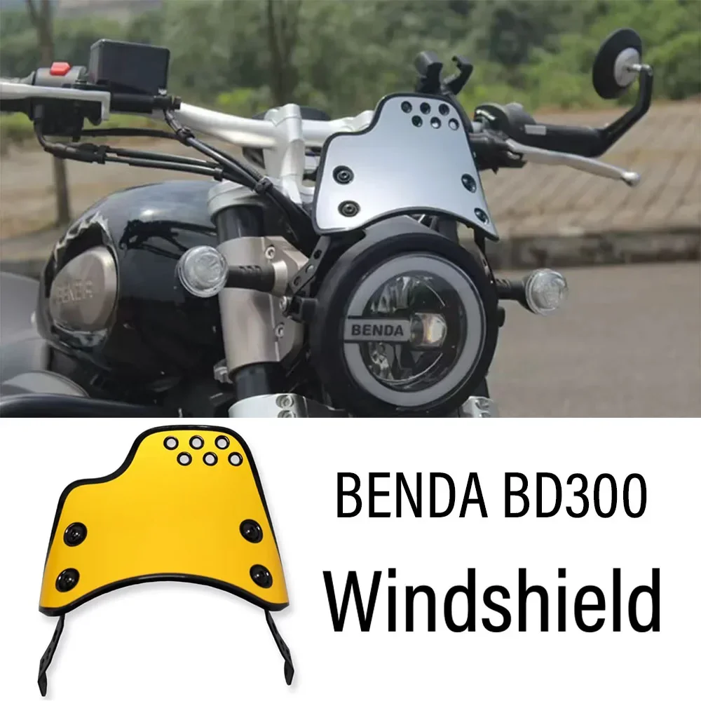 New Motorcycle Accessories Fit BENDA BD300 Retro Style Windshield Apply For BENDA BD300 300BD 300 BD