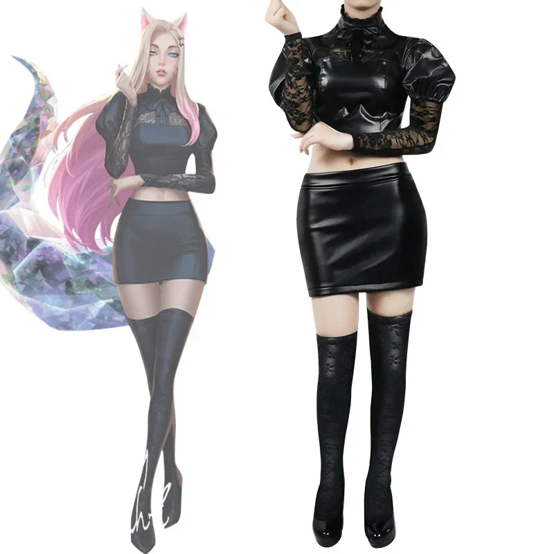 Lol-cosplay KDA Cosplay Costume Seraphine Superstar Kasha Evelyn Ari Cosplay Girl Group Second Season Song Costumes Women Dress