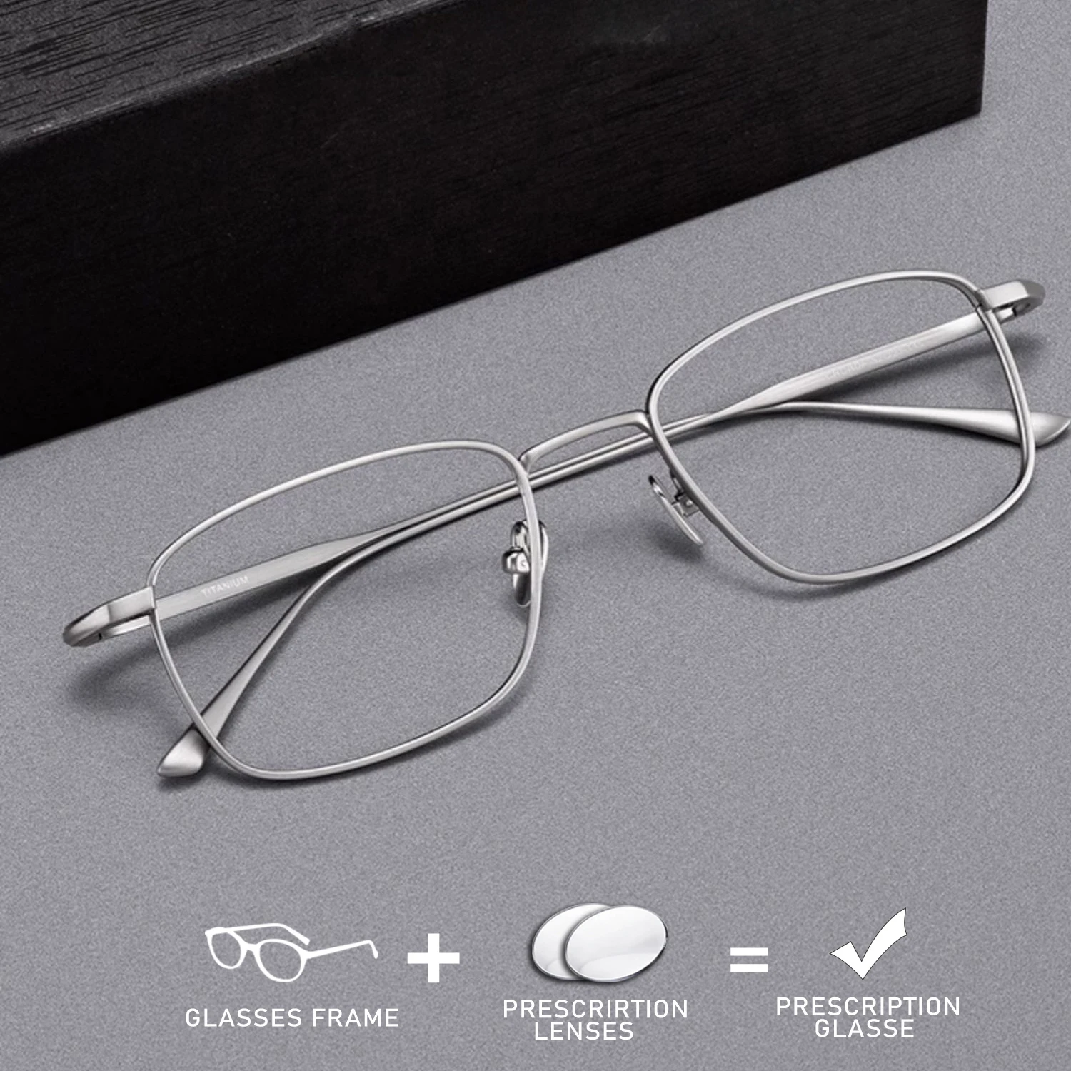 

New Design Men Optical Glasses Titanium Eyewear With Prescription Recipe Lenses Myopia Hyperopia Progressive Office Eyeglasses
