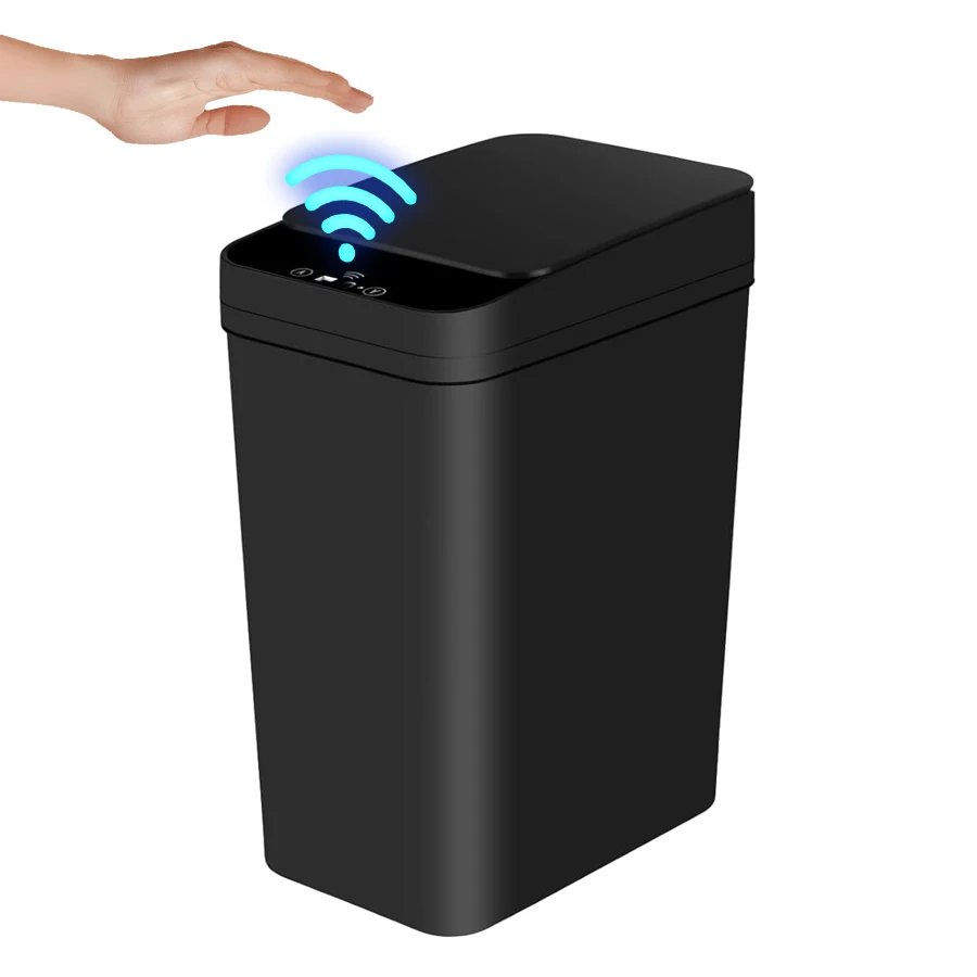 Automatic Mini Trash Can Bathroom Gap Motion Sensor-Activated Smart Trash Bin Trash Can with Lid Diaper Kitchen Office