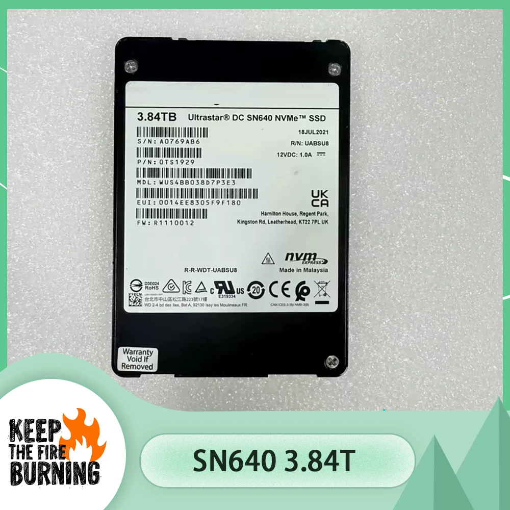 

For WD Ultrastar DC SN640 3.84T U.2 Enterprise Solid State Drive SSD