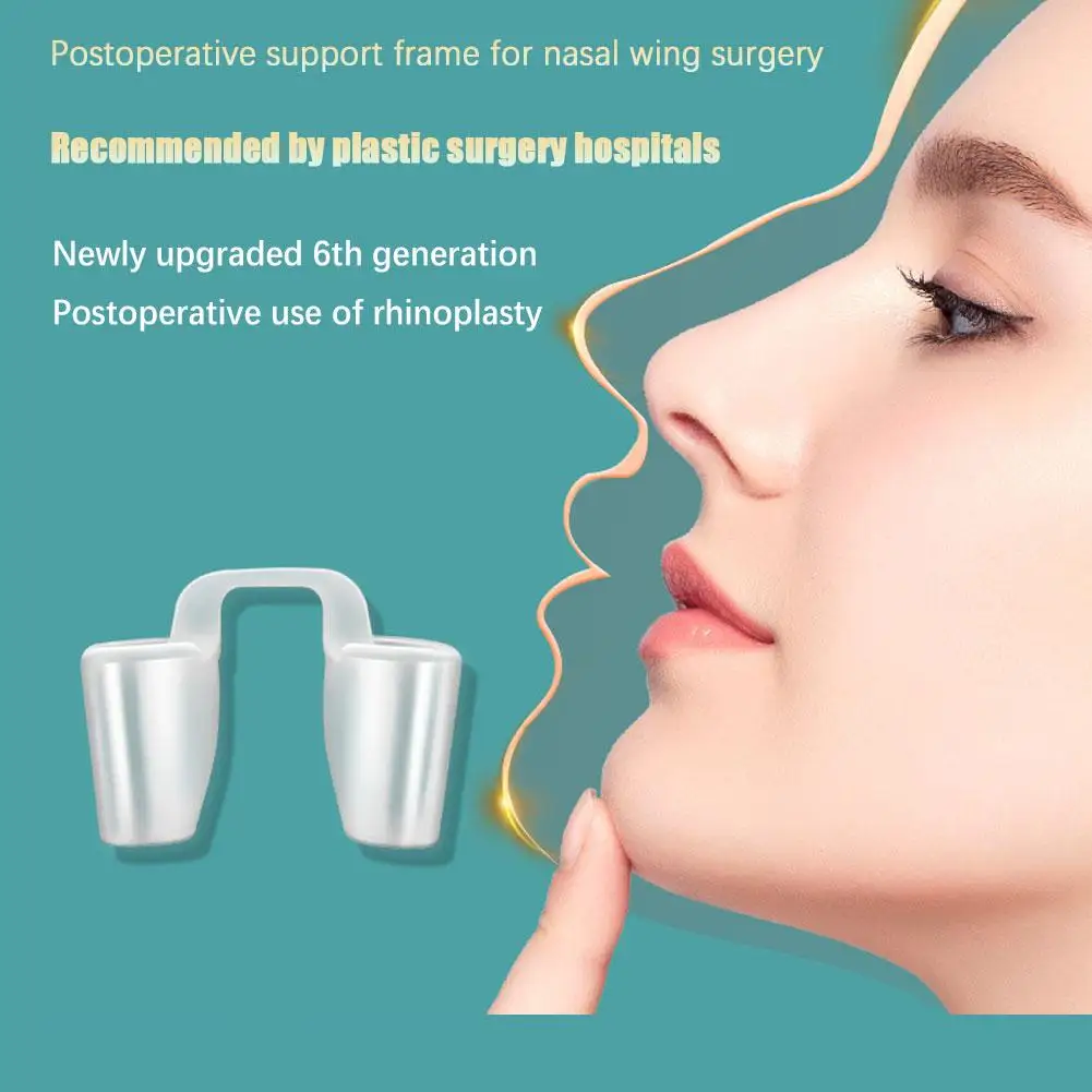 1pc Rhinoplasty Nostril Support Postoperative Silicone Silica Shaping Fixator Clip Mold Crooked Gel Correction Nose Nose U1A8