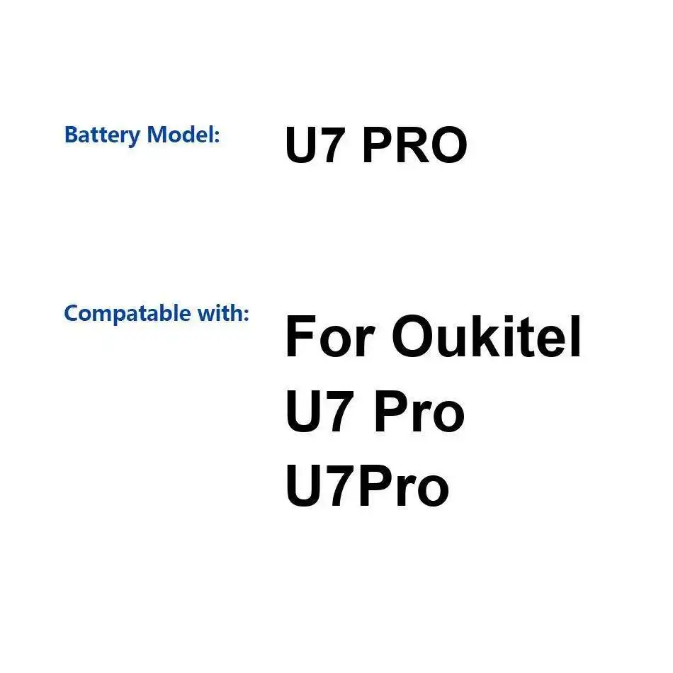 

Для Oukitel U7 Pro экологически чистый аккумулятор мобильного телефона 2500 мАч