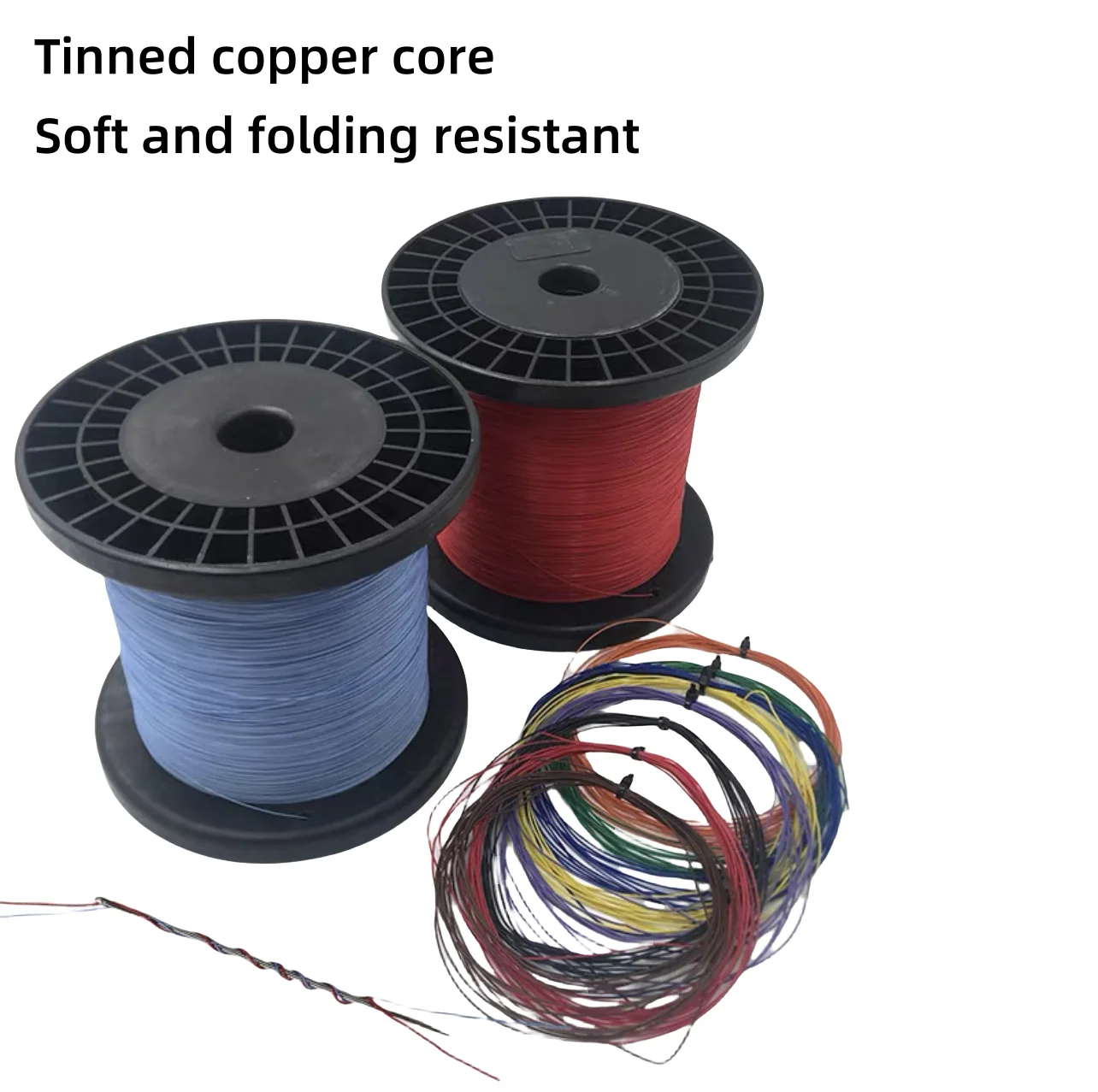 10/20/50M UL10064 FEP Wire 26/28/30/32/34/36/40AWG  Plastic Ultra Fine Micro Litz Wires Solder High Conductivity Copper Cable