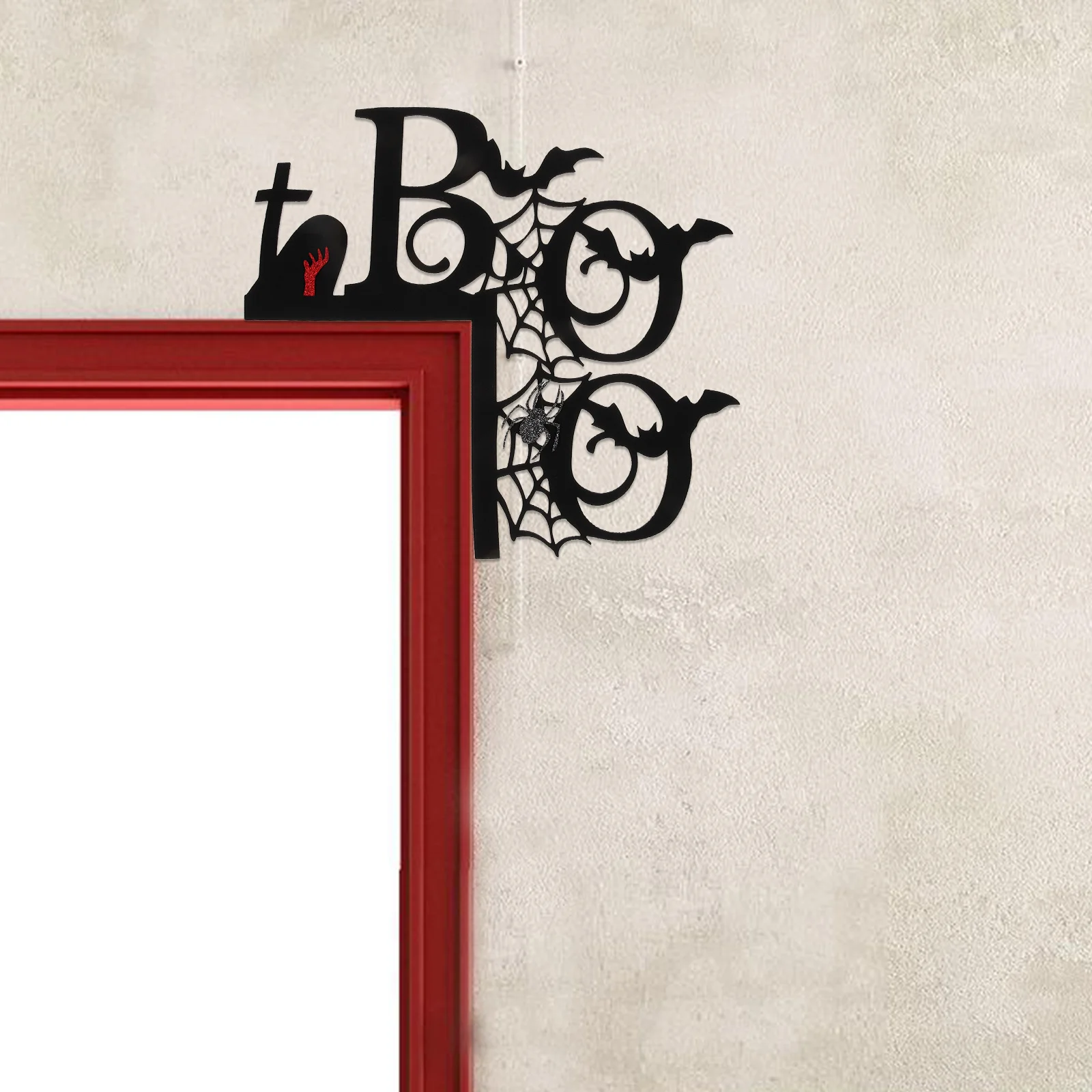 لافتة زاوية باب الهالوين، إطار نافذة مزخرف، مادة آمنة، تصميم فريد من نوعه، ديكور منزلي احتفالي
