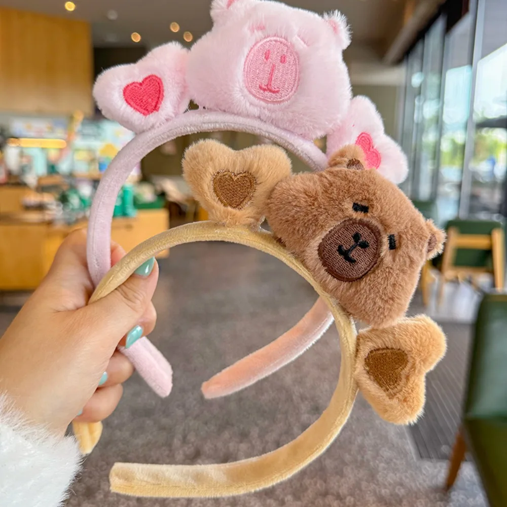 ใหม่เกาหลีสไตล์การ์ตูน Capybara แถบคาดศีรษะน่ารักแฟชั่นอะนิเมะตุ๊กตา Hairband เครื่องมือแต่งหน้าอุปกรณ์เสริมผม