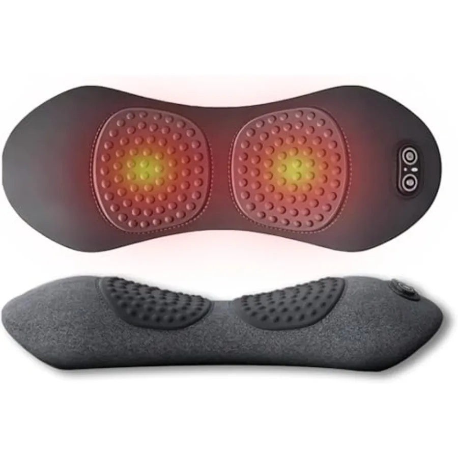 3 in 1 Heated Back Massager with Upgraded Electric Lumbar Pillow Featuring All-Around Deep Tissue Massage Technology. Ergonomic
