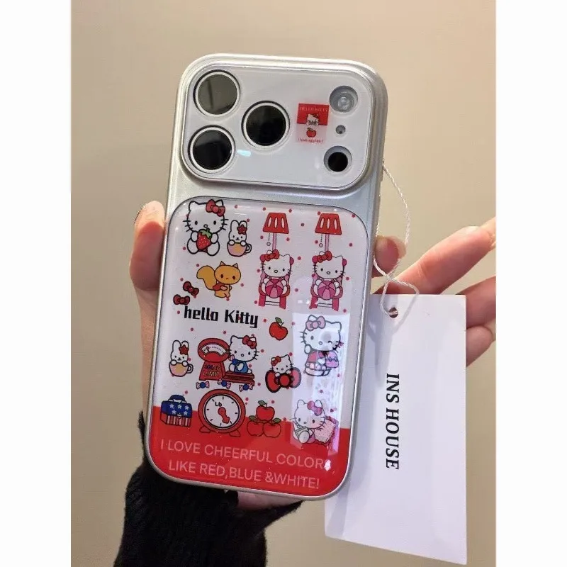 

Animation Peripheral Hello Kitty Mobile Phone Case Suitable for IPhone 17 Pro 16 15 14 Pro Max Luxury Protective Cover Girl Gift