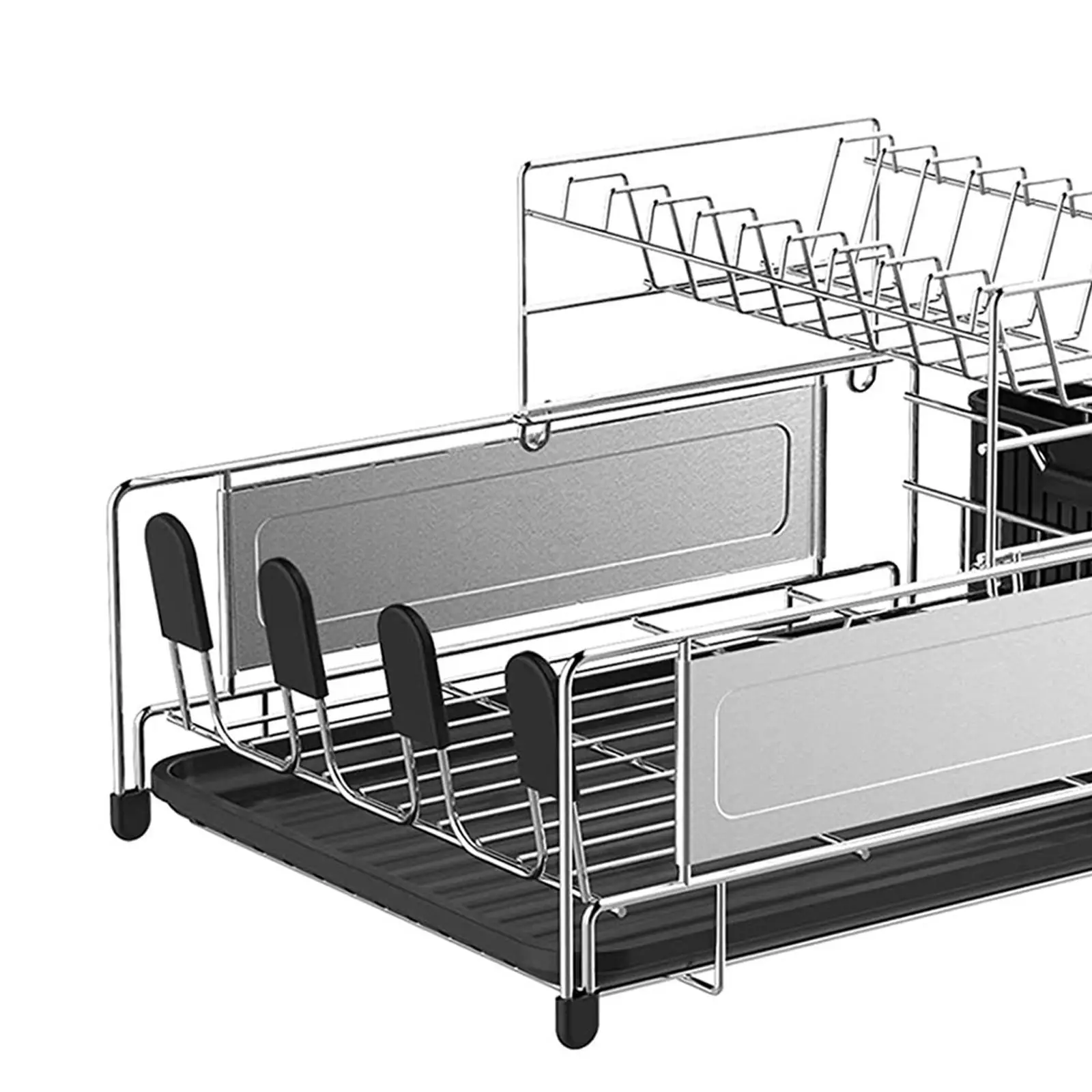 Dish Drying Rack Dish Rack Removable Stainless Steel Kitchen Drying Rack Cutlery Holder, for Bar Sink Restaurant Hotel Home
