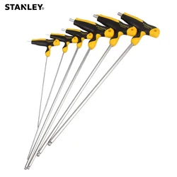 Stanley 1-częściowy bardzo długi klucz imbusowy typu T 2mm 2,5mm 3mm 4mm 5mm 6mm 7mm 8mm T Bar klucz sześciokątny w uchwycie T klucze sześciokątne długi klucz