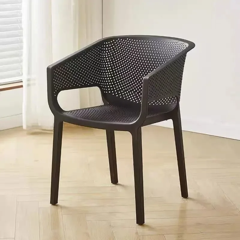 Factory Direct Compatible WithPlastic Chairs Can Be Stacked Home Thick Dining Chair Nordic Restaurant Armrest Chair Modern and S