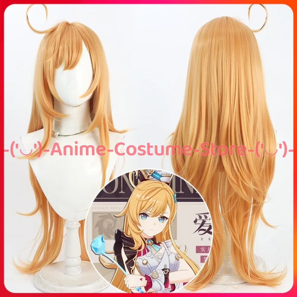 

Genshin Impact Escoffier Косплей Парик Аниме Игровой Персонаж Хэллоуин Карнавальный Костюм Парики Термостойкие Синтетические Волосы