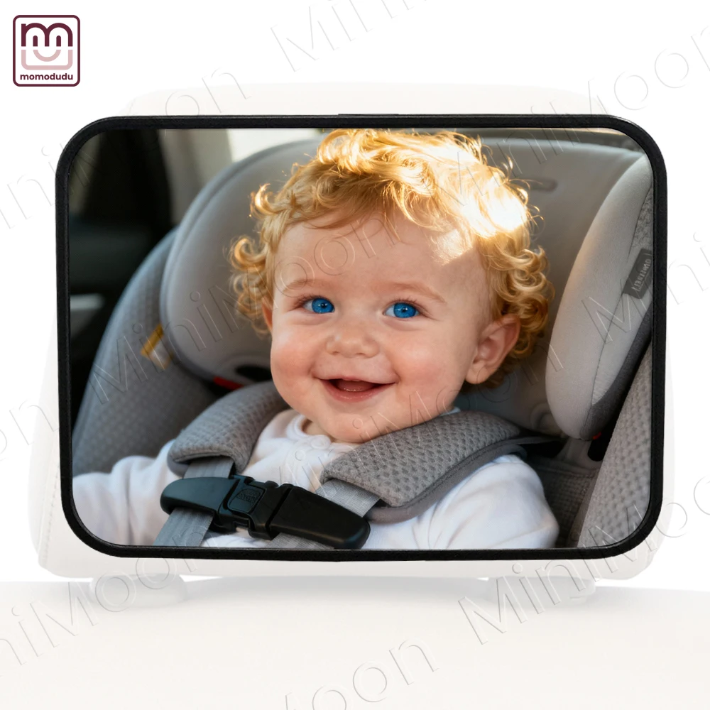 Shatterproof Baby Car Mirror, Crash Tested for Safe & Clear View of Rear-Facing Infant, for Parents' Peace of Mind