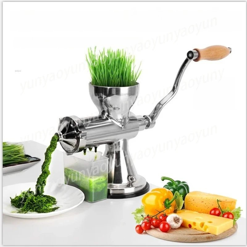 Manual Stainless Steel Wheat Straw Juicer Hand Operated Household Vegetable Wheat Seedling Ginger Pomegranate Special Juicer