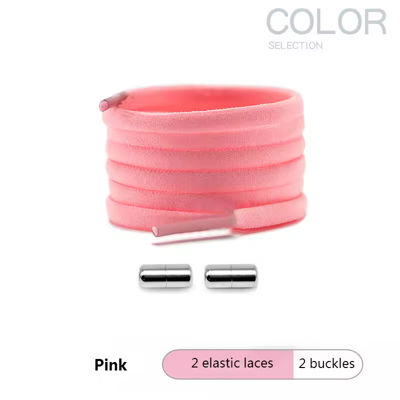 4Pcs/1Pair 100cm Elastic No Tie Shoelaces Metal Lock Shoe Laces For Kids Adult Sneakers Quick Shoelaces Semicircle Shoestrings - Image 8