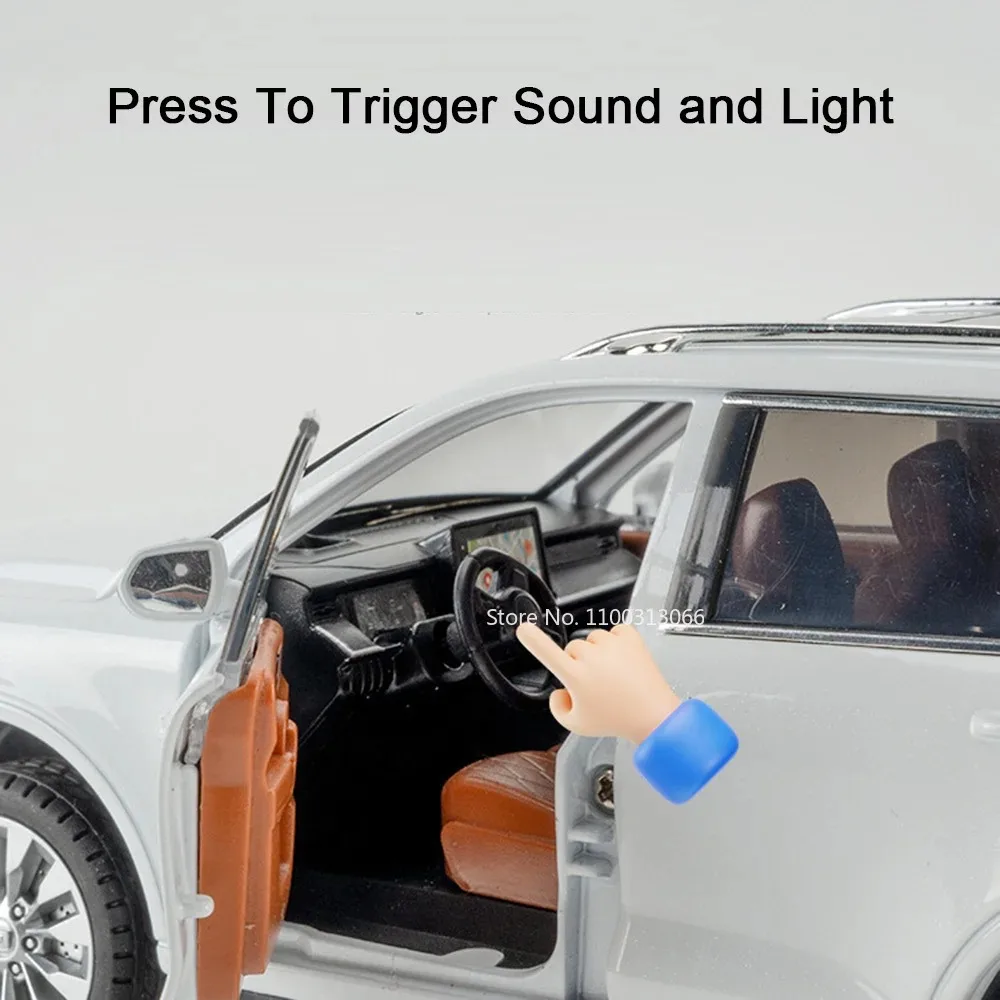 1:24 Tank 500 Toonaangevend Ideaal L9 Speelgoedauto's Modellen Wiel Terugtrekvoertuig Licht Geluid Miniatuur Off-road Interactief speelgoed voor kinderen