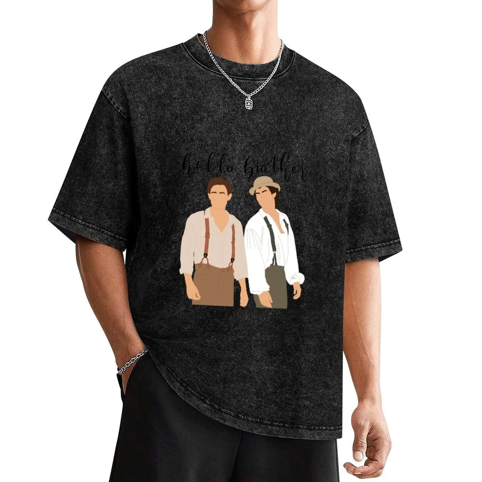 HELLO BROTHER T-Shirt koszulka na zamówienie Śmieszne t-shirty zwykłe t-shirty męskie