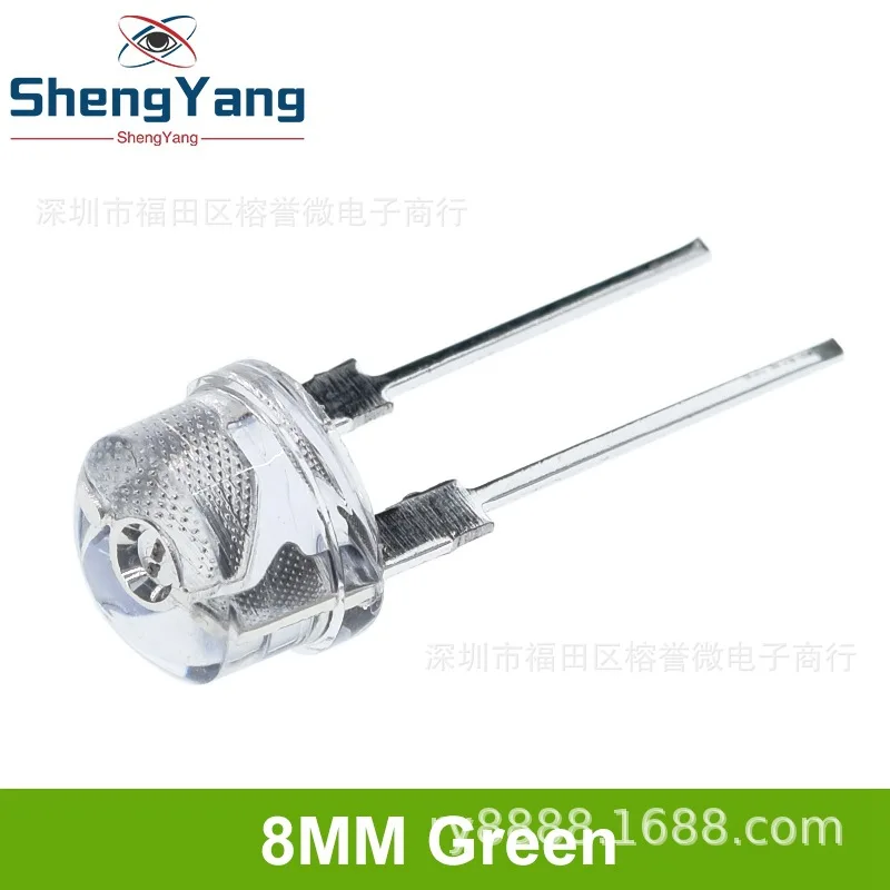 8MMStraw Hat Straight PlugLEDWhite Red Blue Yellow Green Light0.5WLight Emitting DiodeLED F8Lamp BeadsDIP