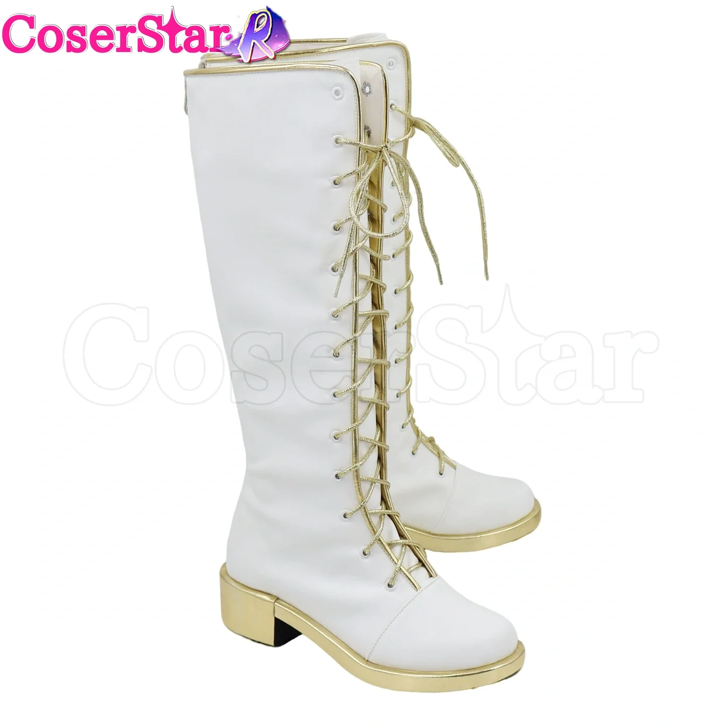 CoserStar-R HUNTR X Kpop Demon Hunters Rumi Cosplay zapatos botas mujeres niñas niños adultos Cosplay disfraz Prop