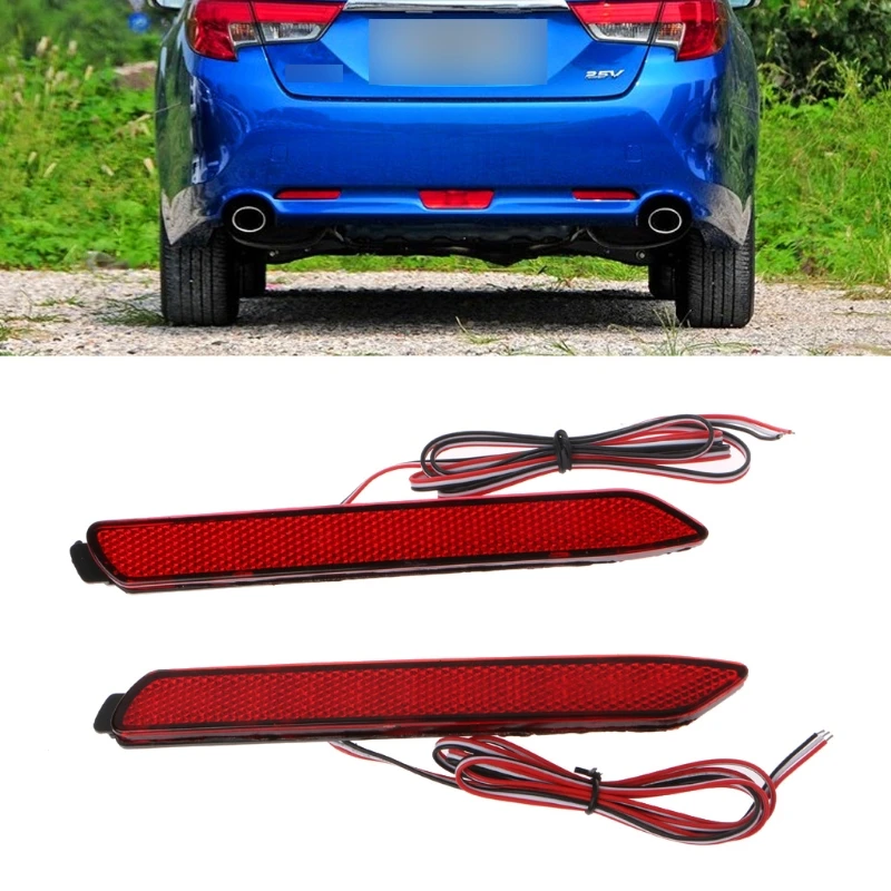 2Pcs LED Rear Bumper Reflector Spotlight Fog Tail Stop Brake Lights Reflective Lamp for Camry for Innova for Lexus