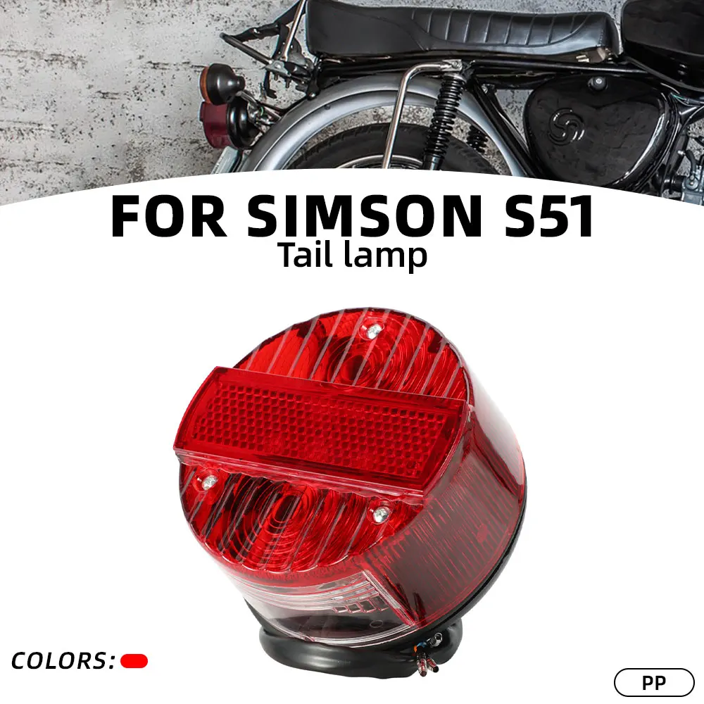 Moto Brake Stop Lights Motocross Round License Plate Tail Lamp Rear Lamp Taillight For SR 50 S51 Electric Dirt Bike E-Bike