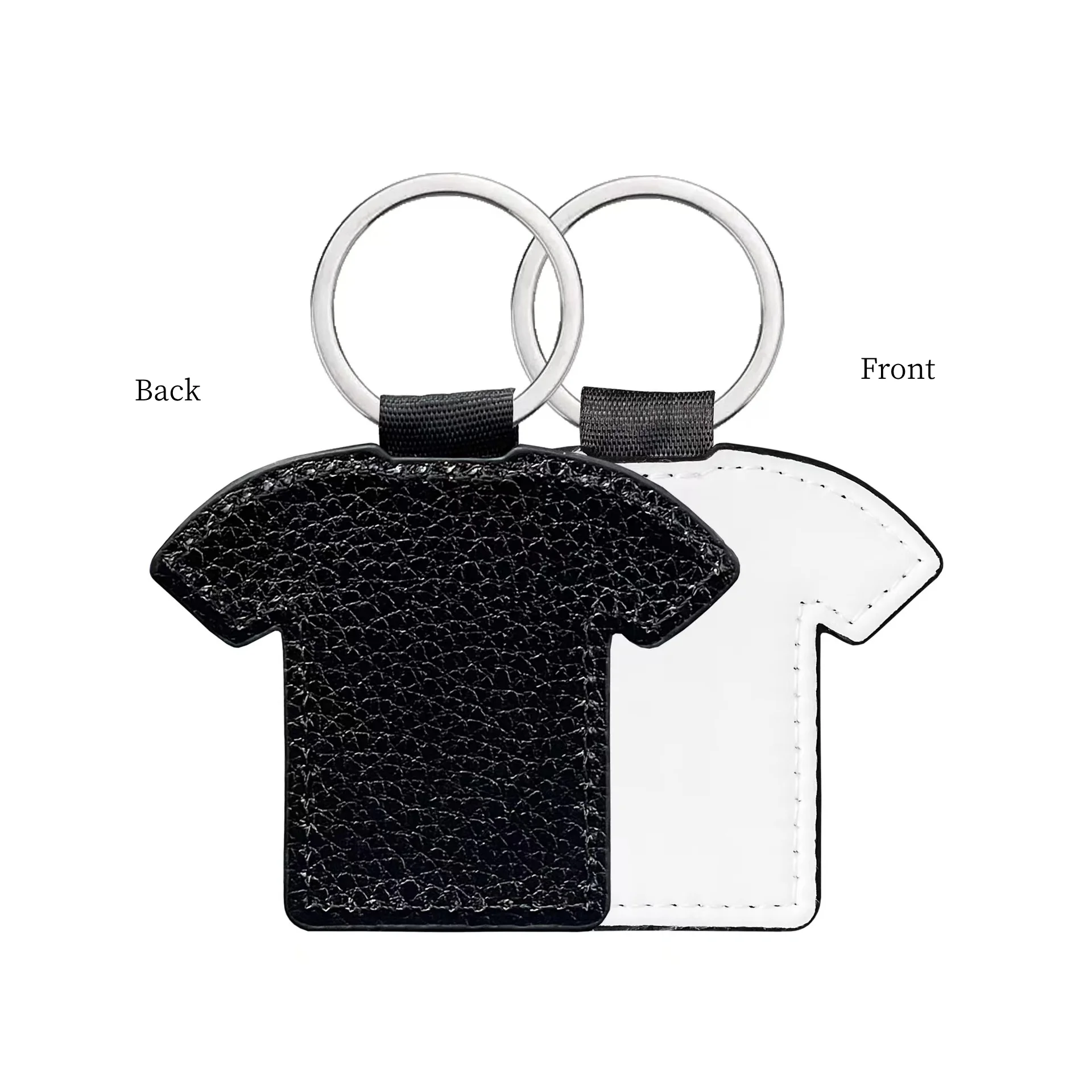 20 stuks PU sleutelhanger sleutelhangers PU lederen sleutelhanger sublimatie blanks sleutelhanger kleine cadeaus voor vrouwen auto tas accessaries DIY logo