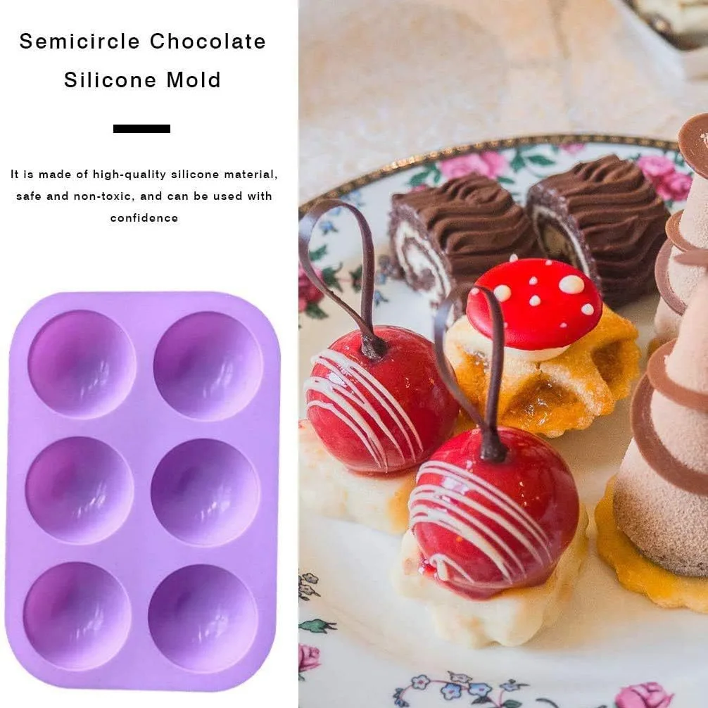 3D Ball Silicone Mold for Baking Cake, Pudding, Mousse Chocolate Ice Cube DIY Kitchen Tools Accessories Half Sphere Mold 2