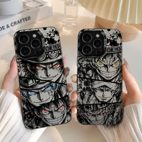 One Piece Luffy Law Ace Sabo Kid Phone Case for iPhone 12 17 Air Pro Max 16 15 11 14 13 Pro Max XS X XR Plus 8 7 SE 2020 Cover