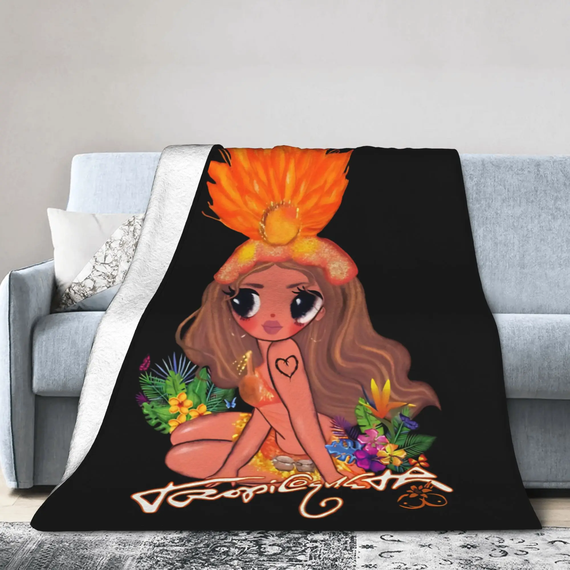Tropicoqueta Latina Foreva Knitted Blanket Karol G  Flannel Throw Blankets Summer Air Conditioning Decoration Soft Warm Bedsprea
