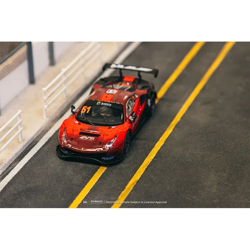 TW In Stock 1:64 Ferrari 488 GT3 Macau GT Cup 2022 Harmony Racing Diecast Car Model Collection Toys Tarmac Works