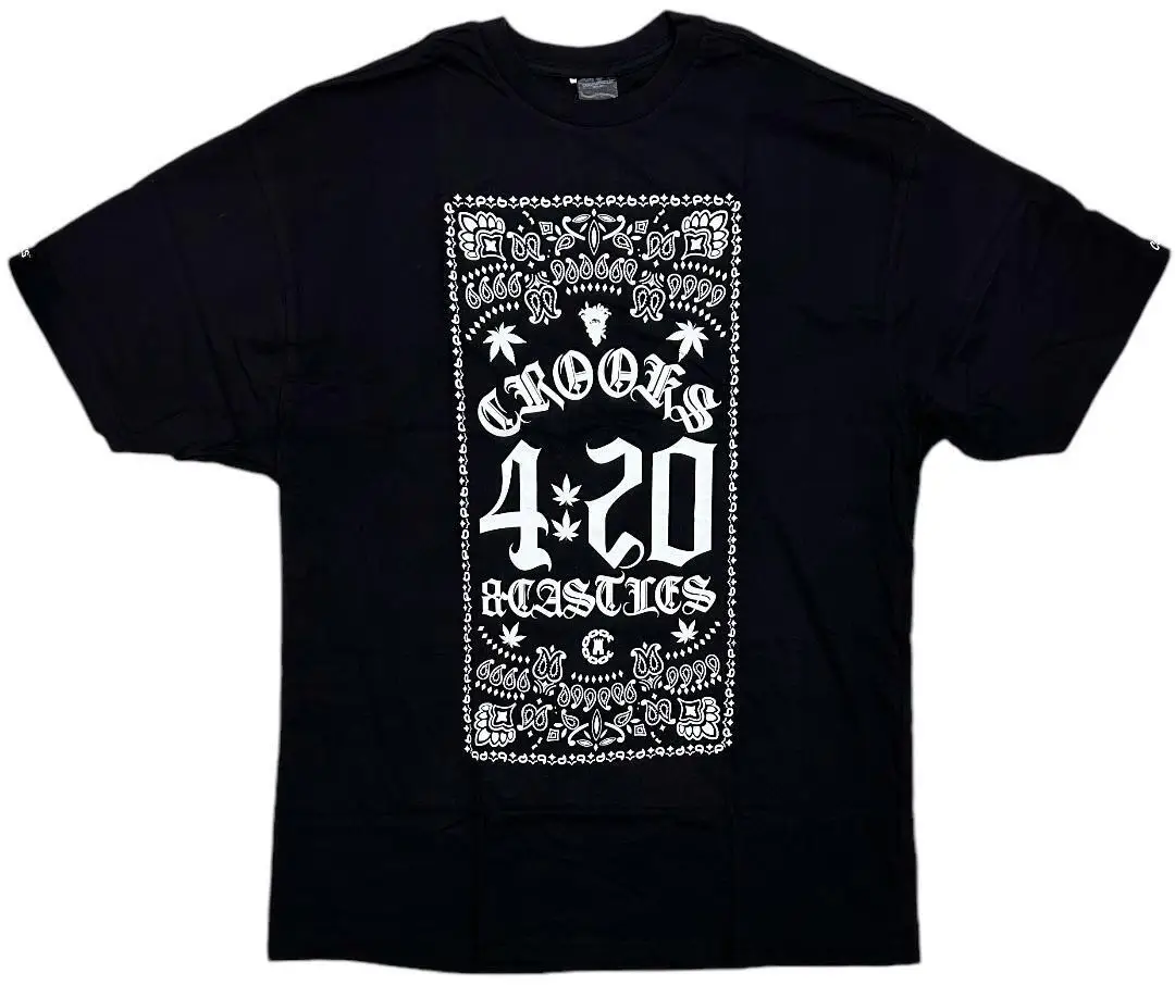 

Crooks & Castles Men's T-Shirt 420 Short Sleeve Crewneck Tee in X-Large Black