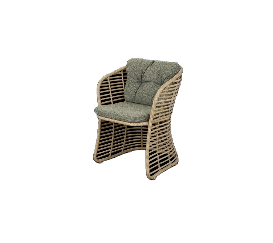 

！@Modern Style Home and Dining Room Armless Rattan Chairs Comfy Outdoor Seating with Metal Legs Wholesale Furniture