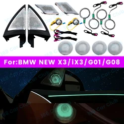 11 Colour Ambient Lights For BMW New X3 IX3 X4 G01 G02 Car LED Speaker Cover Midrange Tweeter HiFi Music Stereo Horn Decorate