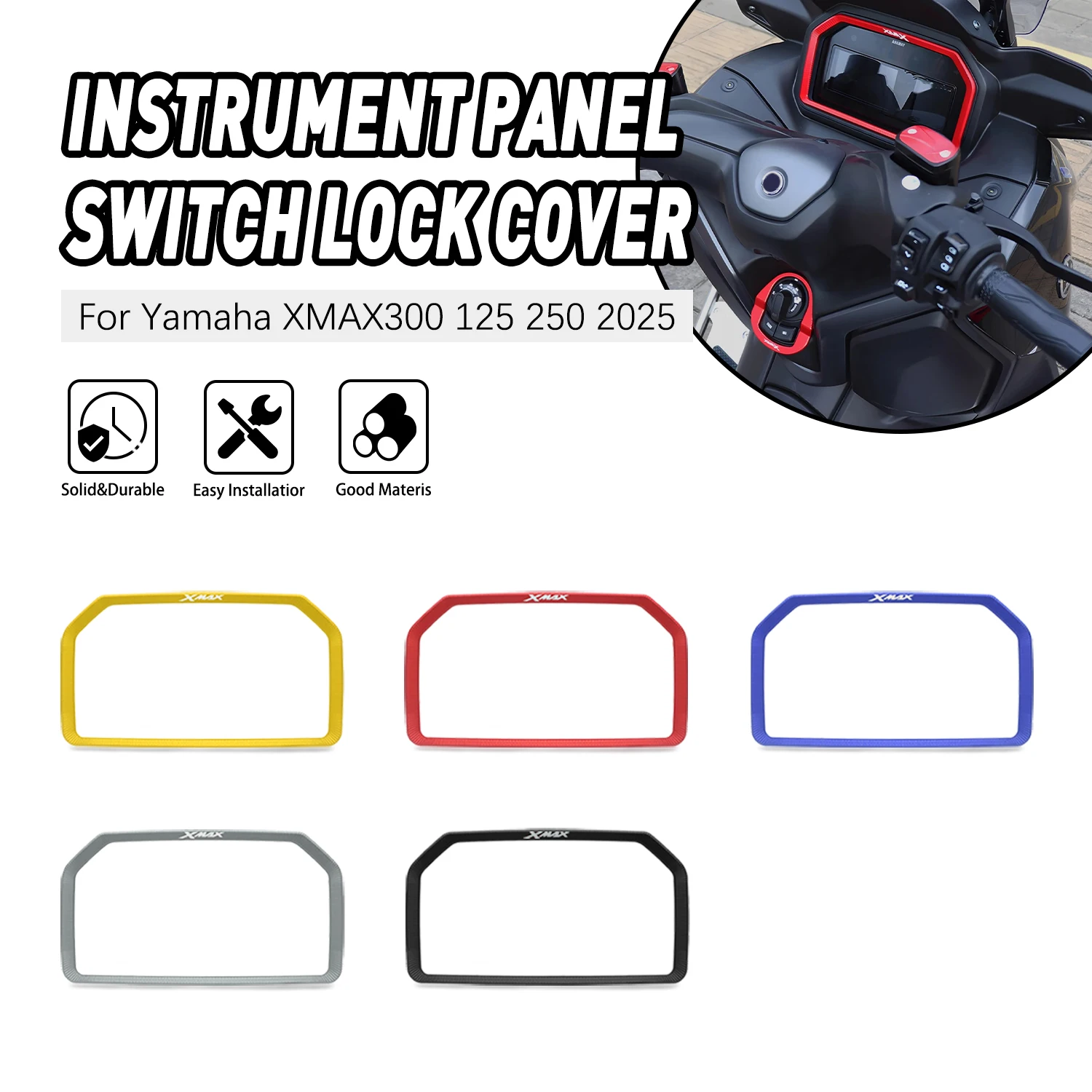 

Instrument screen cover Electric door lock cover Motorcycle Accessories For Yamaha XMAX125 XMAX250 XMAX300 2025