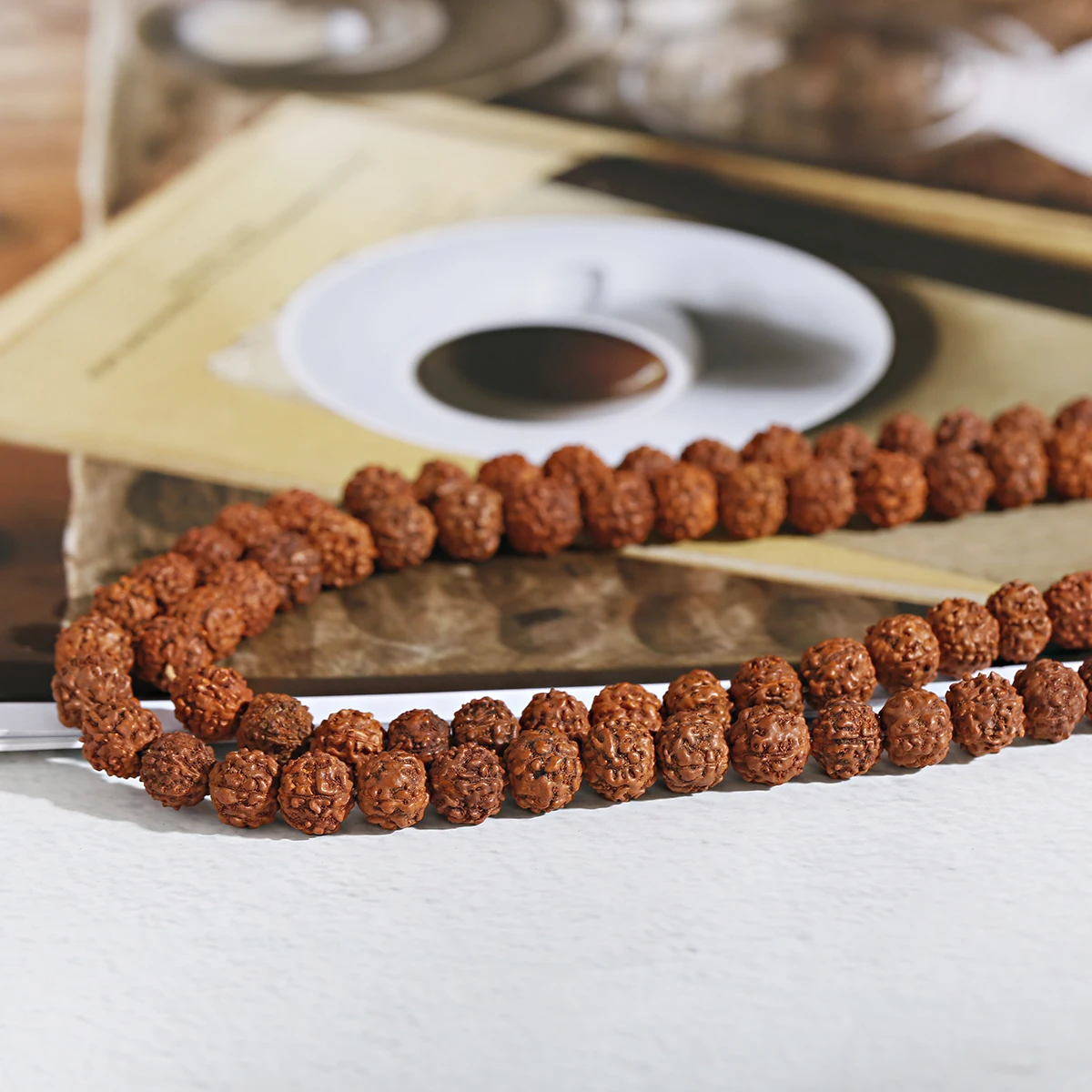 108pcs Rudraksha Ethnic Natural Vajra Bodhi Beads for Jewelry Making Bracelet DIY Accessories Meditation Tibetan Buddhism