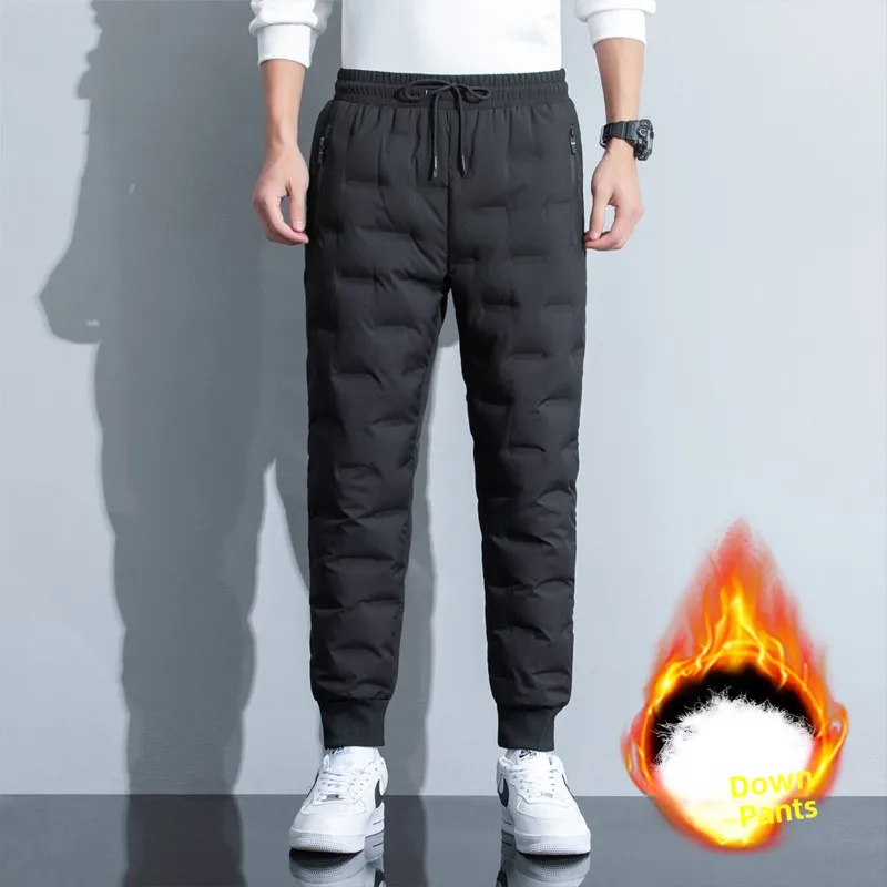 

Men's down Casual Pants Thiened Winter Outerwear Warmth-Friendly Windproof Waterproof Long Faion Urban Sle M7XL Size