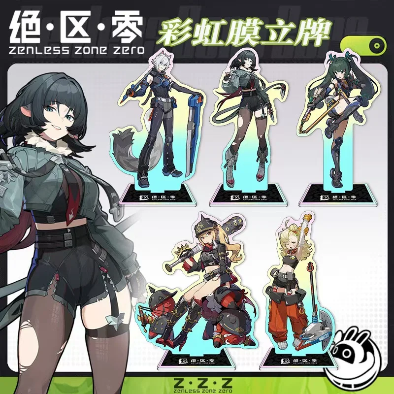 

2025 Anime Zenless Zone Zero Interlayer Rainbow Film Big Acrylic Stand Figure Model Plate Desk Decor Gift Ellen Joe Corin Wickes