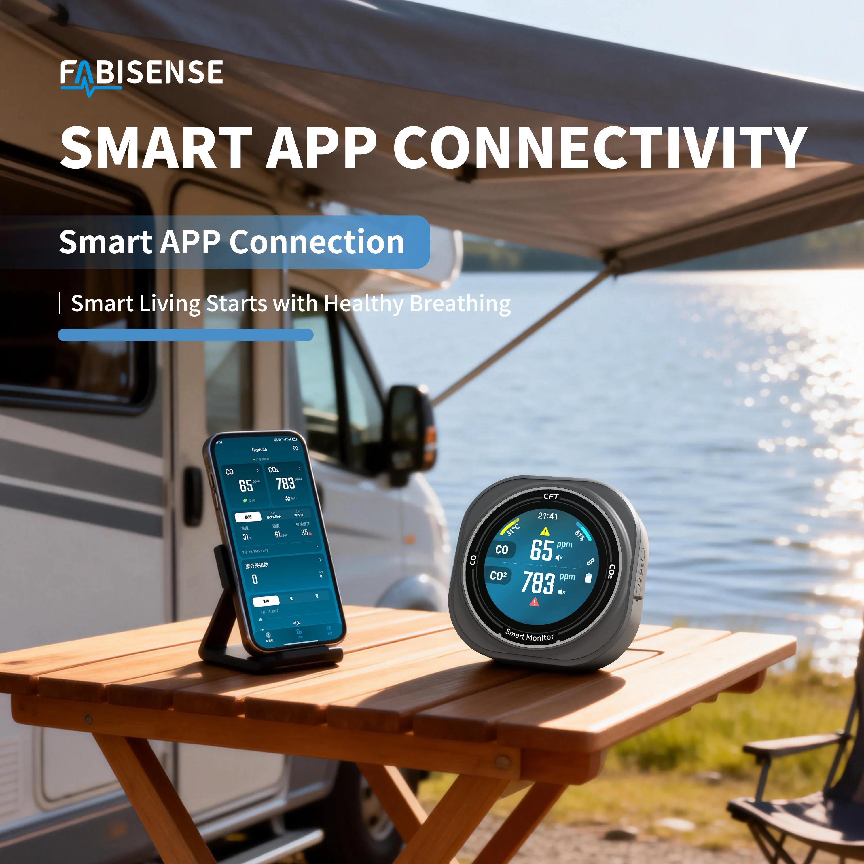 جهاز FABISENSE المحمول لقياس ج - مراجعة Co Detector Plug وسعره
