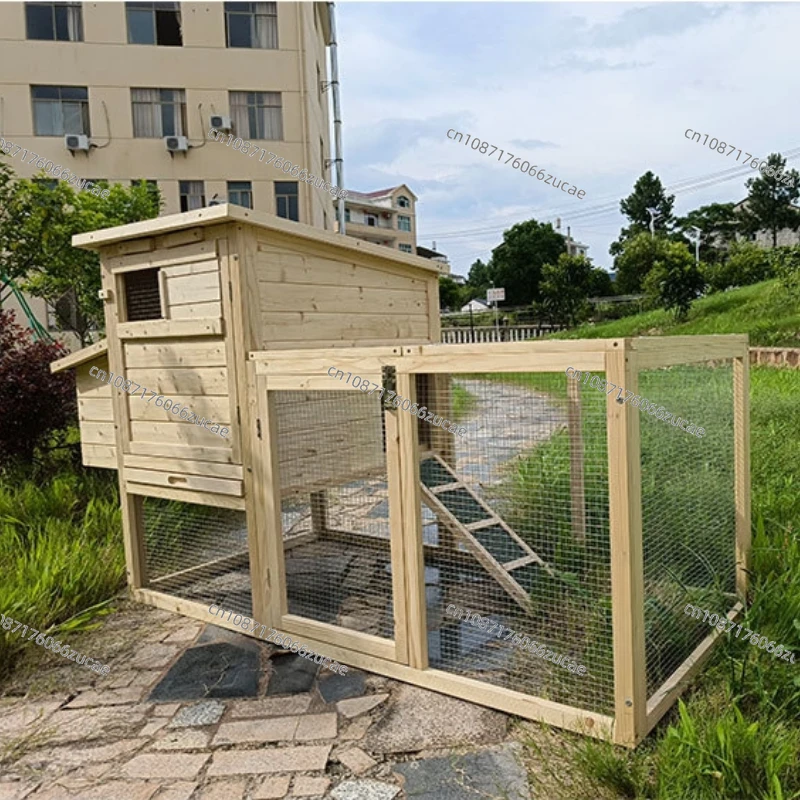 

Custom Metal Chicken House Outdoor Backyard Pet Cage Wooden Chicken Coop House for Laying Hens with Waterproof Colour Sand Roof