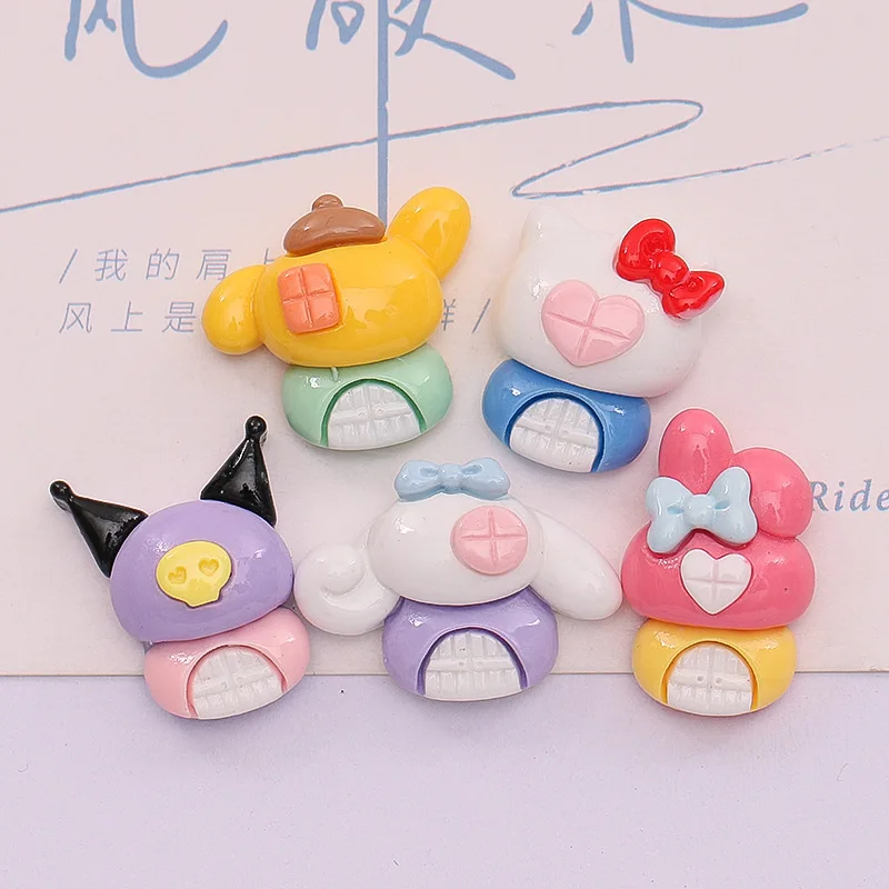 

Cartoon House Flatback Resin Scrapbook Kawaii DIY Home Furnishing Embellishments Hairpin Accessories